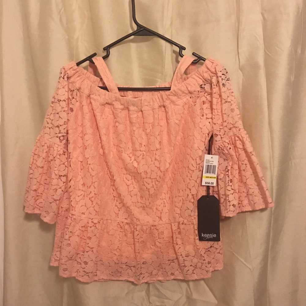 Kensie Off the shoulder Lace Blouse